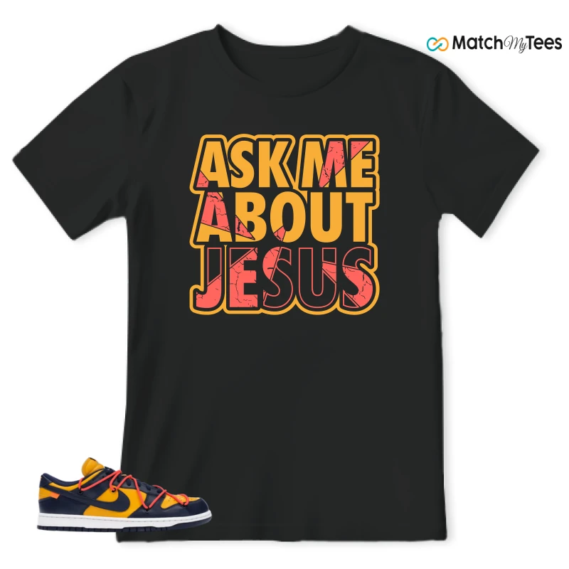 NIKE DUNK LOW OFF-WHITE UNIVERSITY GOLD SNEAKER Matching Tees t-shirt