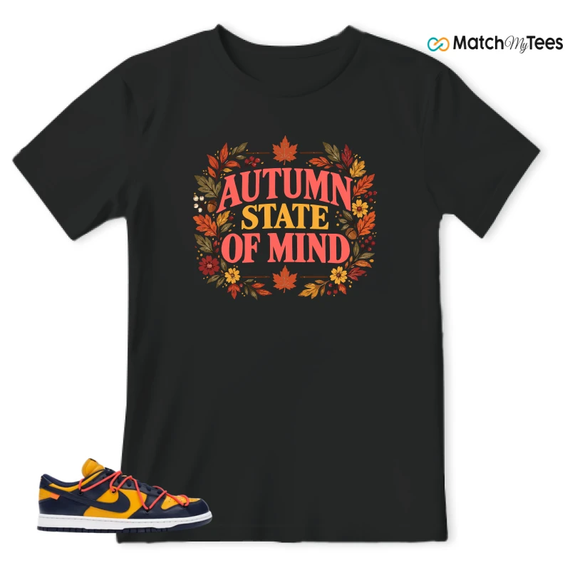 NIKE DUNK LOW OFF-WHITE UNIVERSITY GOLD SNEAKER Matching Tees t-shirt