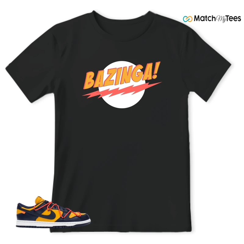 NIKE DUNK LOW OFF-WHITE UNIVERSITY GOLD SNEAKER Matching Tees t-shirt