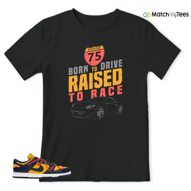 NIKE DUNK LOW OFF-WHITE UNIVERSITY GOLD SNEAKER Matching Tees t-shirt