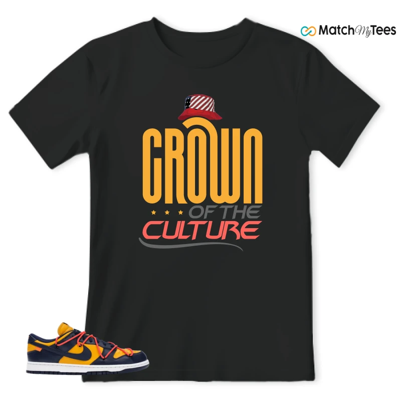NIKE DUNK LOW OFF-WHITE UNIVERSITY GOLD SNEAKER Matching Tees t-shirt