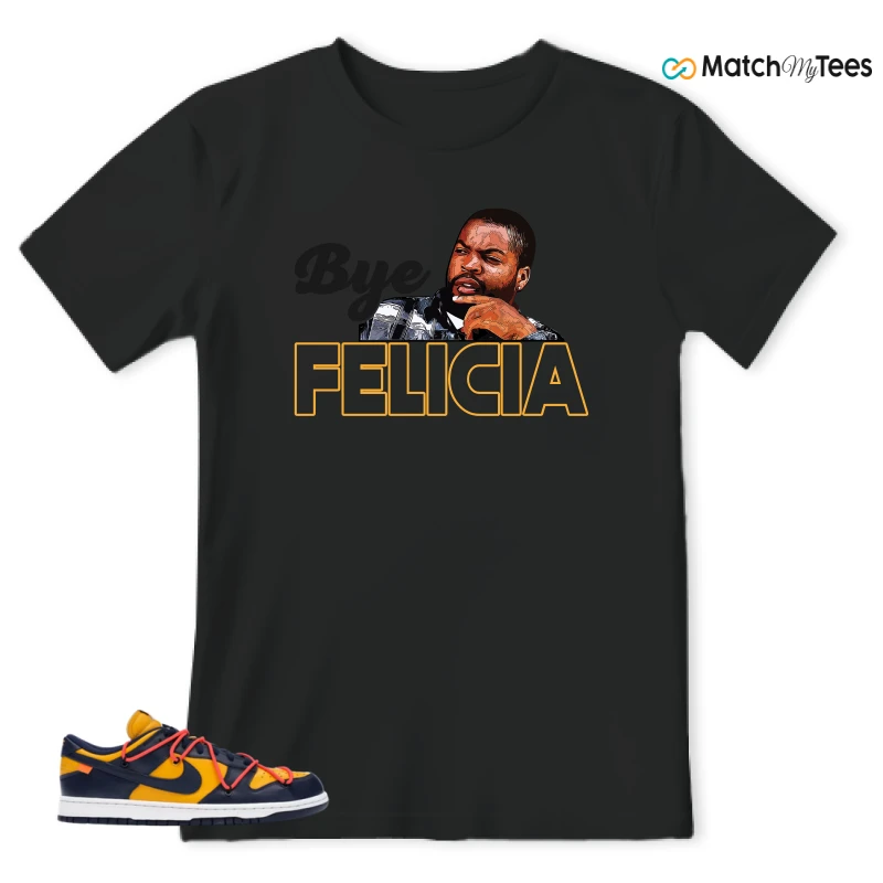 NIKE DUNK LOW OFF-WHITE UNIVERSITY GOLD SNEAKER Matching Tees t-shirt