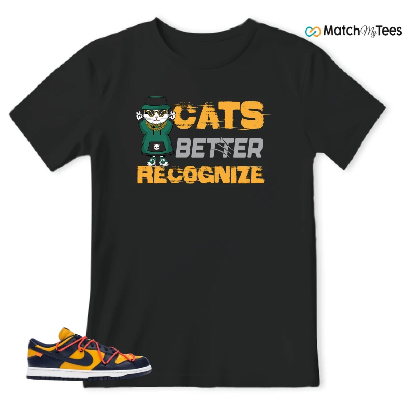 NIKE DUNK LOW OFF-WHITE UNIVERSITY GOLD SNEAKER Matching Tees t-shirt