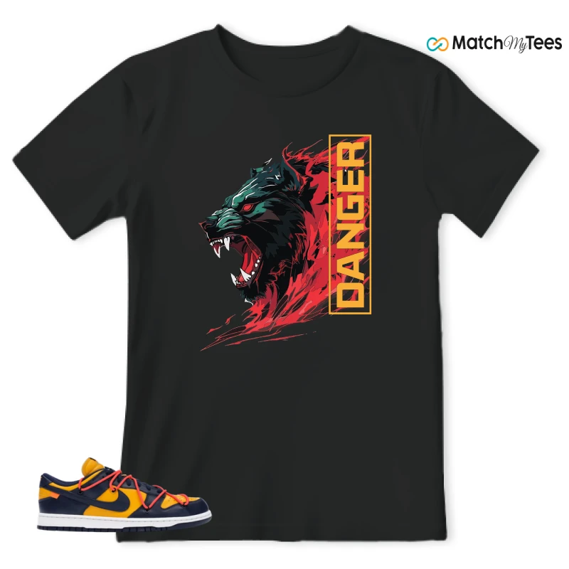 NIKE DUNK LOW OFF-WHITE UNIVERSITY GOLD SNEAKER Matching Tees t-shirt