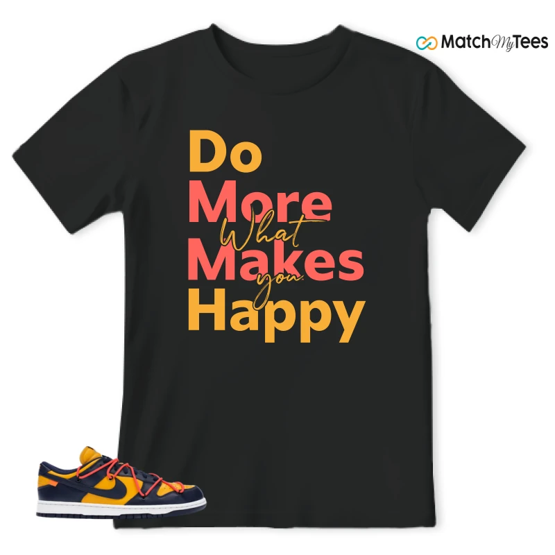 NIKE DUNK LOW OFF-WHITE UNIVERSITY GOLD SNEAKER Matching Tees t-shirt