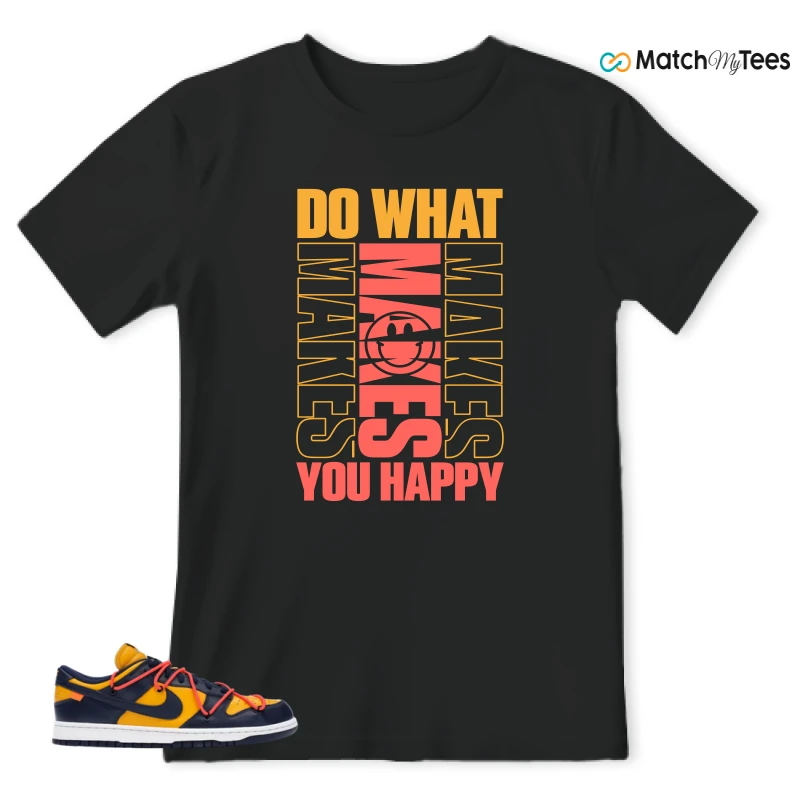 NIKE DUNK LOW OFF-WHITE UNIVERSITY GOLD SNEAKER Matching Tees t-shirt