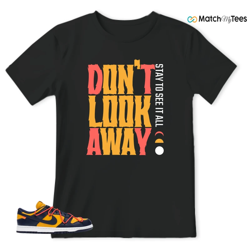 NIKE DUNK LOW OFF-WHITE UNIVERSITY GOLD SNEAKER Matching Tees t-shirt