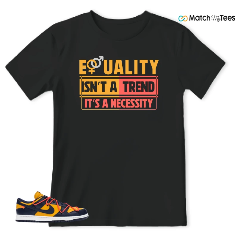 NIKE DUNK LOW OFF-WHITE UNIVERSITY GOLD SNEAKER Matching Tees t-shirt
