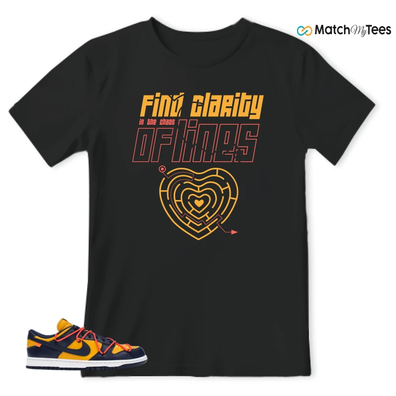 NIKE DUNK LOW OFF-WHITE UNIVERSITY GOLD SNEAKER Matching Tees t-shirt