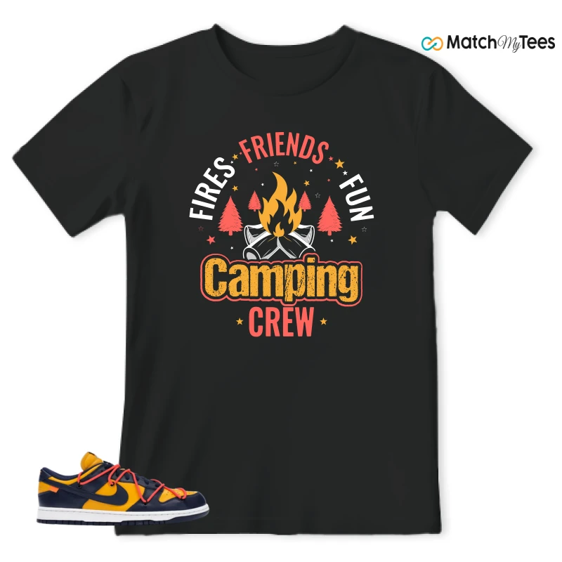 NIKE DUNK LOW OFF-WHITE UNIVERSITY GOLD SNEAKER Matching Tees t-shirt