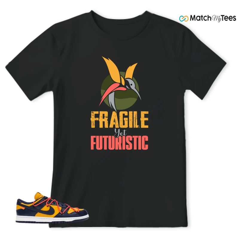 NIKE DUNK LOW OFF-WHITE UNIVERSITY GOLD SNEAKER Matching Tees t-shirt