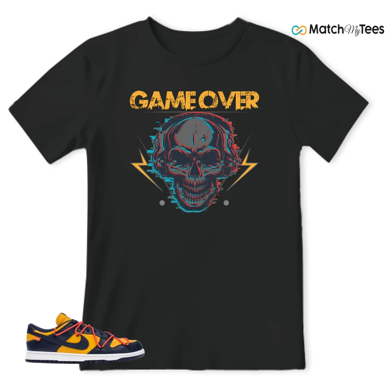 NIKE DUNK LOW OFF-WHITE UNIVERSITY GOLD SNEAKER Matching Tees t-shirt