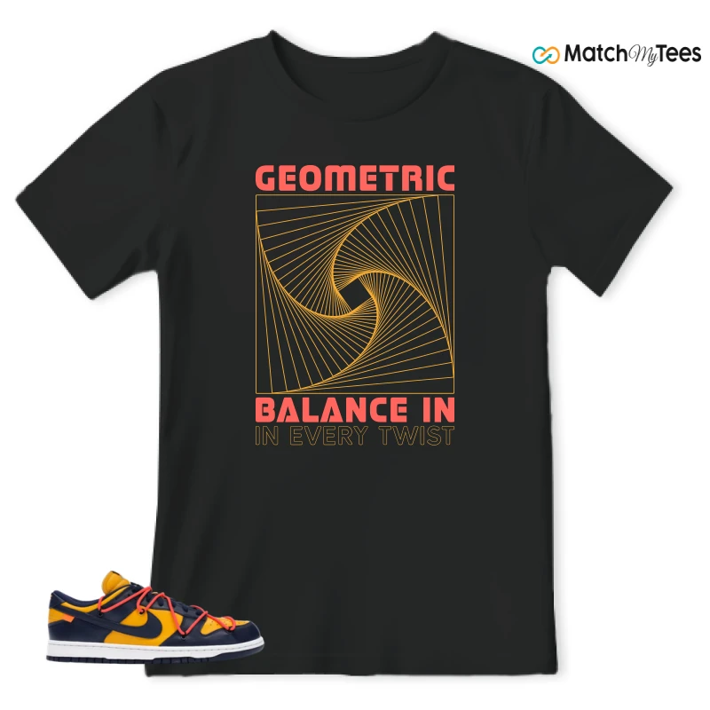 NIKE DUNK LOW OFF-WHITE UNIVERSITY GOLD SNEAKER Matching Tees t-shirt