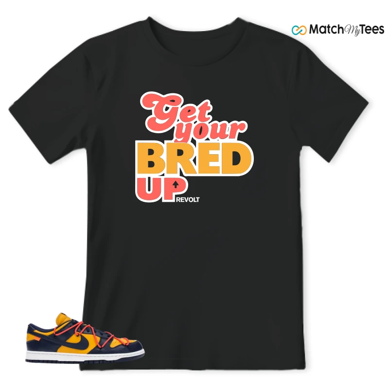 NIKE DUNK LOW OFF-WHITE UNIVERSITY GOLD SNEAKER Matching Tees t-shirt