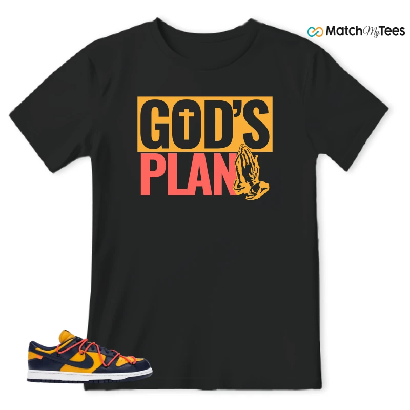 NIKE DUNK LOW OFF-WHITE UNIVERSITY GOLD SNEAKER Matching Tees t-shirt