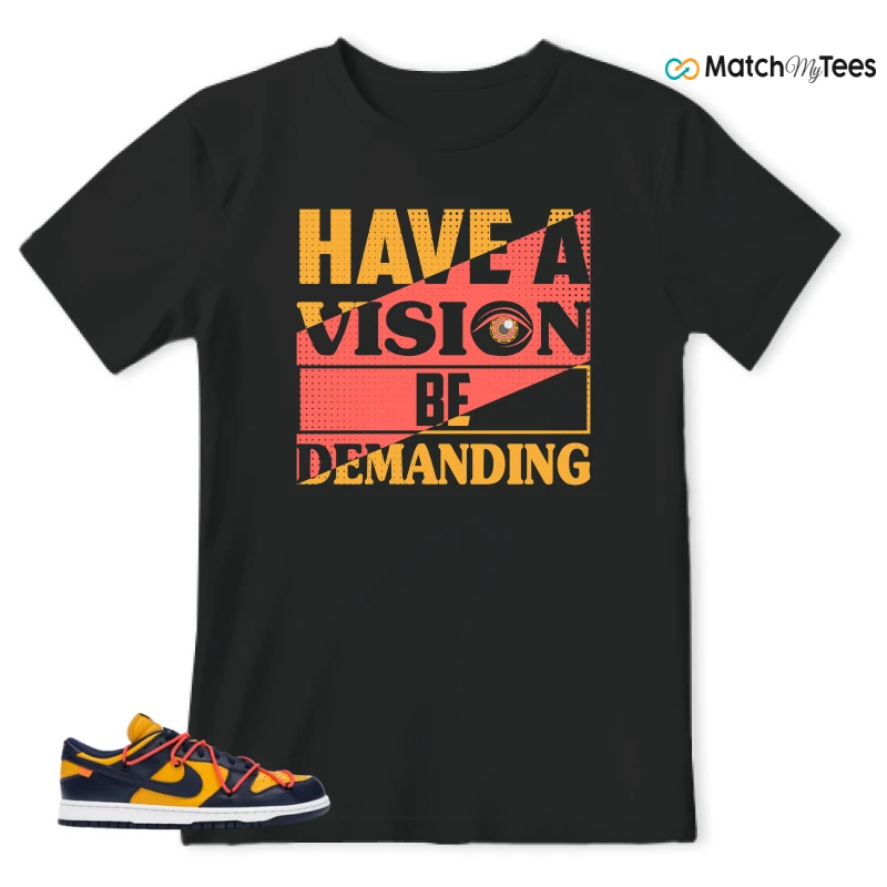 NIKE DUNK LOW OFF-WHITE UNIVERSITY GOLD SNEAKER Matching Tees t-shirt