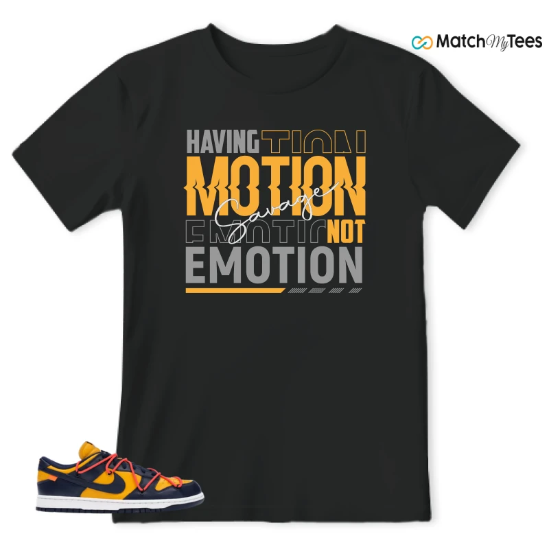 NIKE DUNK LOW OFF-WHITE UNIVERSITY GOLD SNEAKER Matching Tees t-shirt