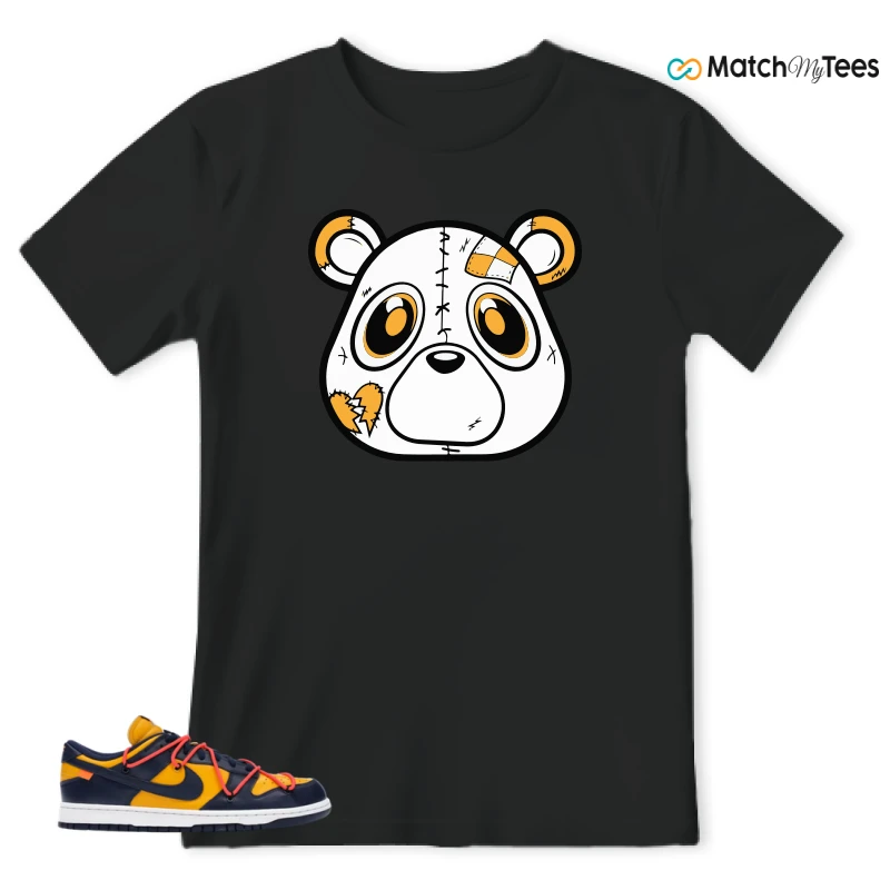 NIKE DUNK LOW OFF-WHITE UNIVERSITY GOLD SNEAKER Matching Tees t-shirt