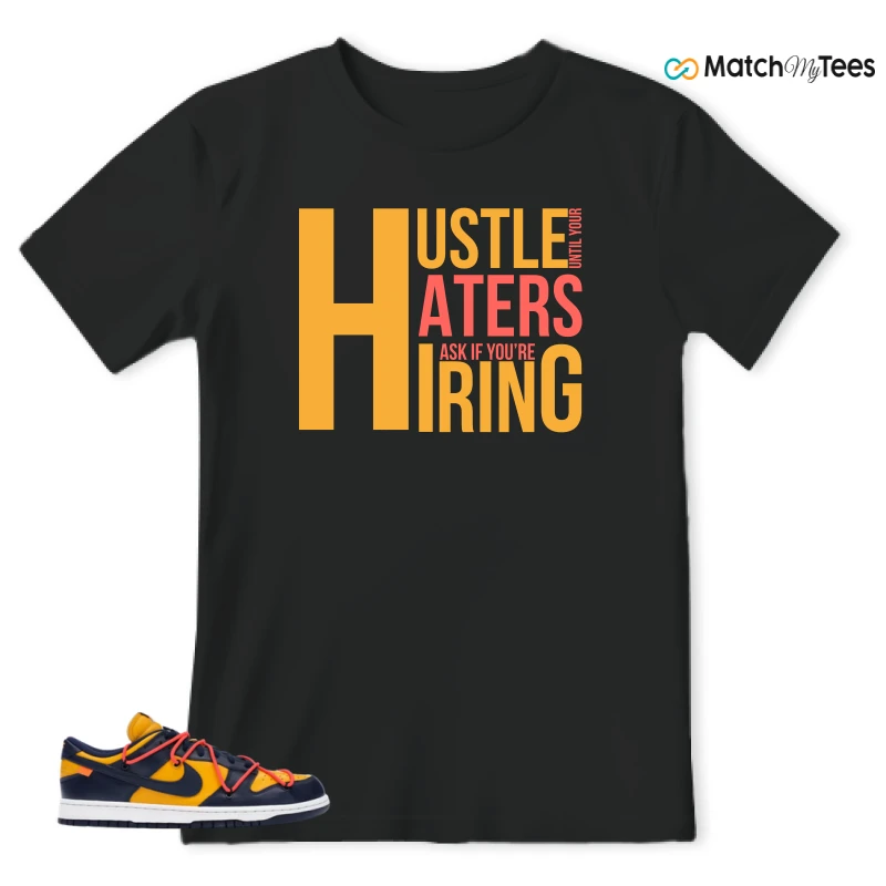 NIKE DUNK LOW OFF-WHITE UNIVERSITY GOLD SNEAKER Matching Tees t-shirt
