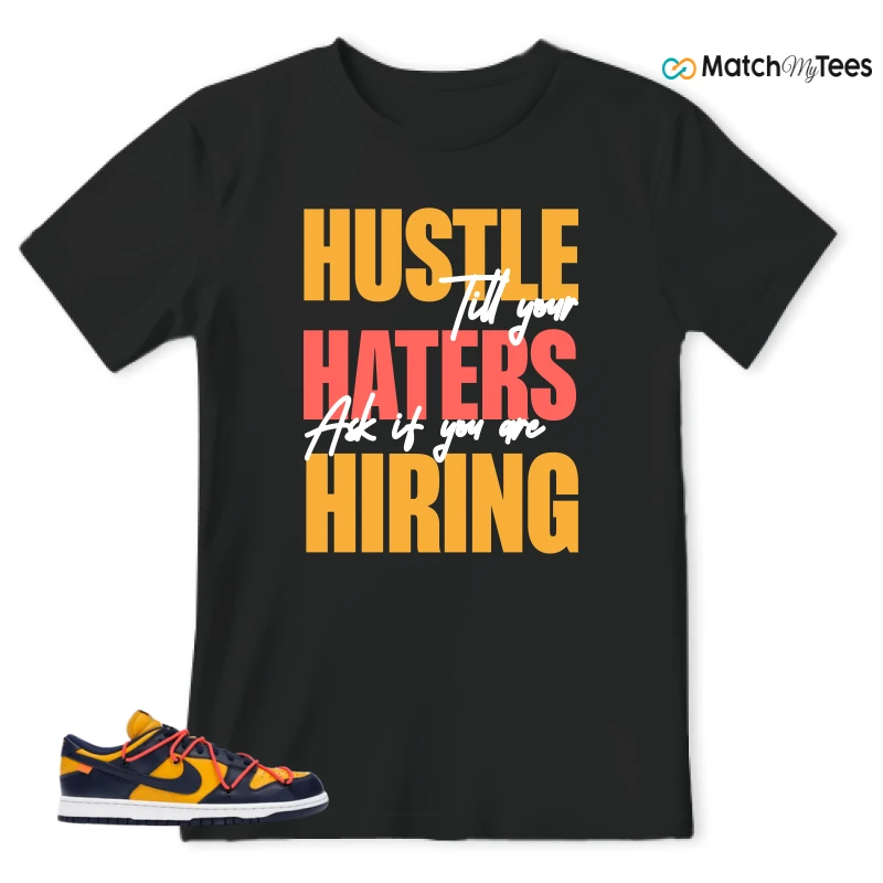 NIKE DUNK LOW OFF-WHITE UNIVERSITY GOLD SNEAKER Matching Tees t-shirt