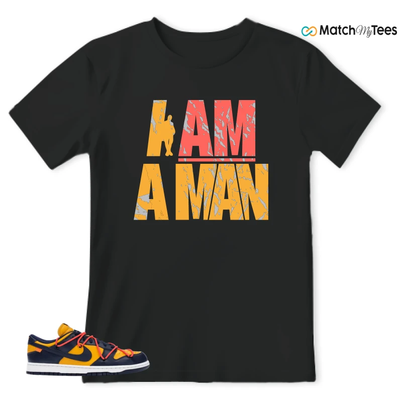 NIKE DUNK LOW OFF-WHITE UNIVERSITY GOLD SNEAKER Matching Tees t-shirt