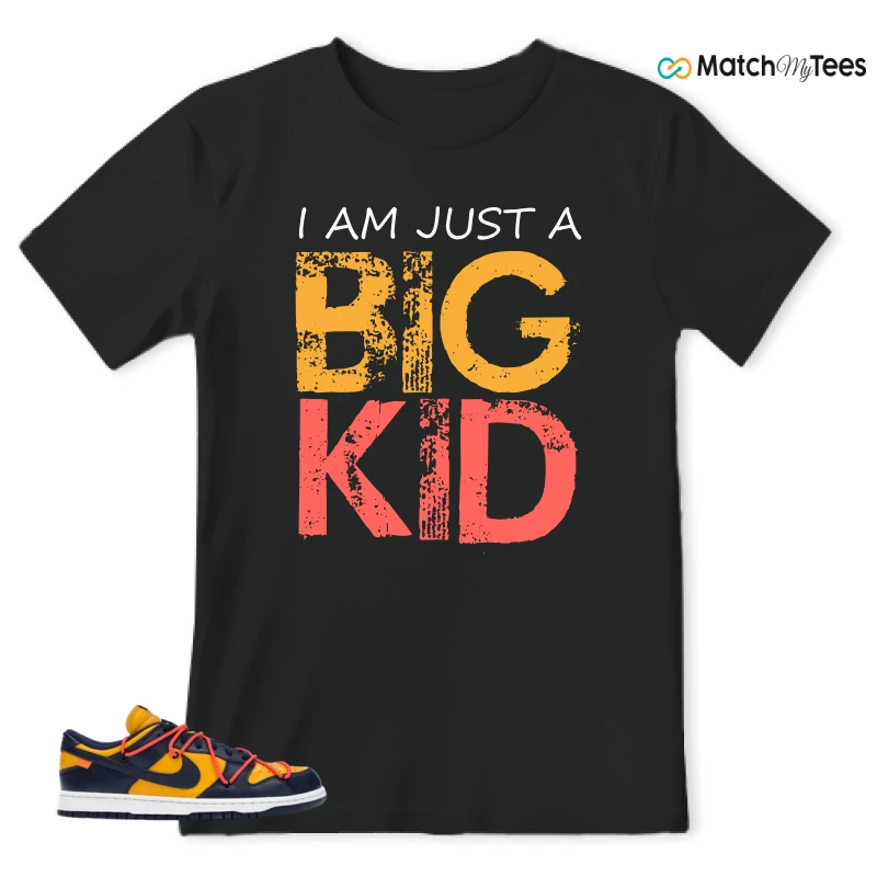NIKE DUNK LOW OFF-WHITE UNIVERSITY GOLD SNEAKER Matching Tees t-shirt