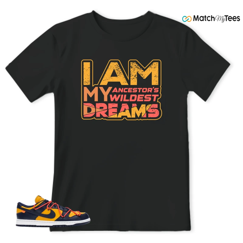 NIKE DUNK LOW OFF-WHITE UNIVERSITY GOLD SNEAKER Matching Tees t-shirt