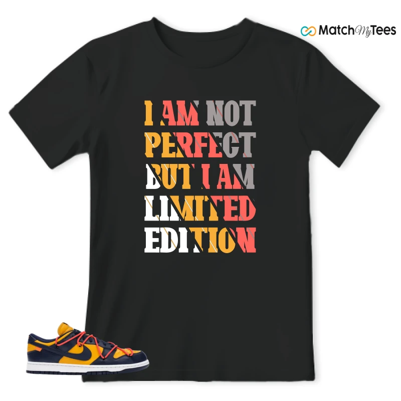 NIKE DUNK LOW OFF-WHITE UNIVERSITY GOLD SNEAKER Matching Tees t-shirt