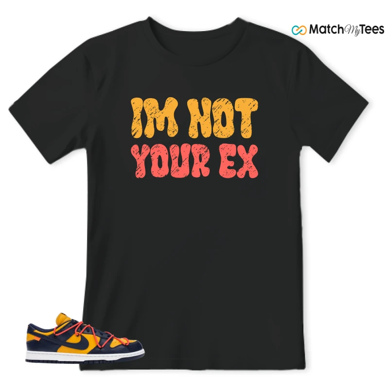 NIKE DUNK LOW OFF-WHITE UNIVERSITY GOLD SNEAKER Matching Tees t-shirt