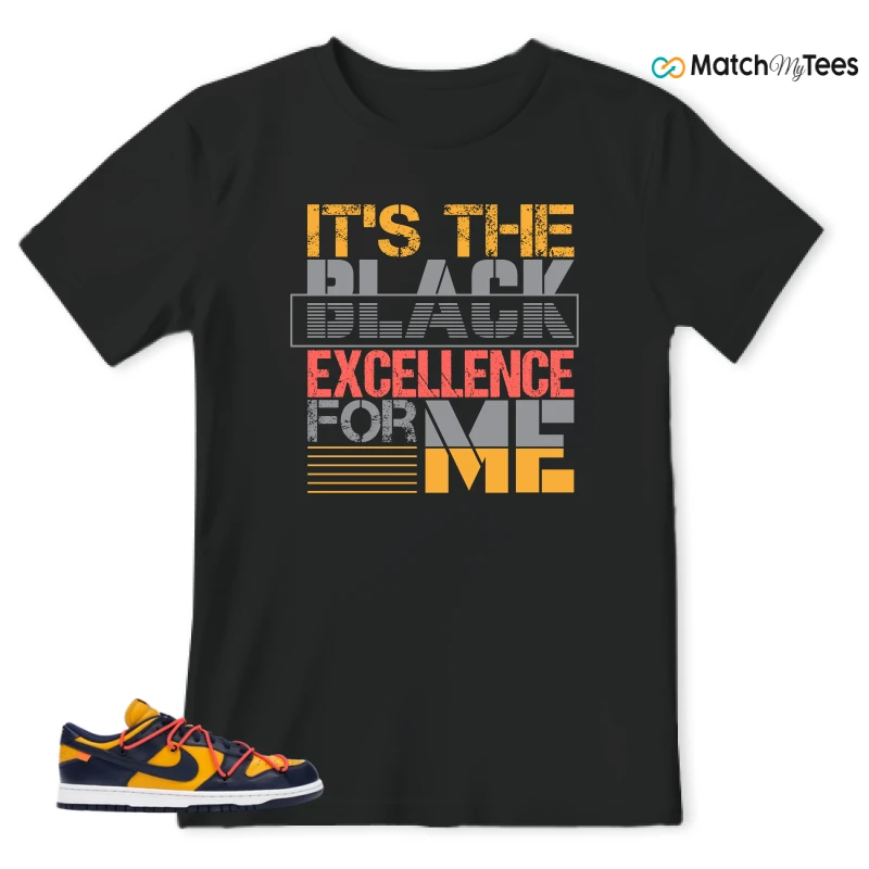NIKE DUNK LOW OFF-WHITE UNIVERSITY GOLD SNEAKER Matching Tees t-shirt