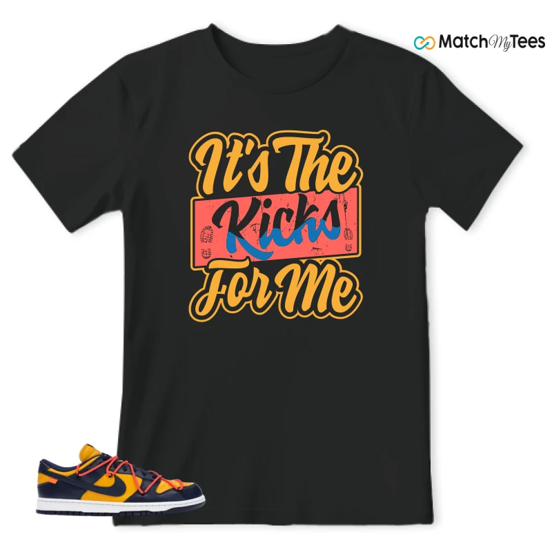 NIKE DUNK LOW OFF-WHITE UNIVERSITY GOLD SNEAKER Matching Tees t-shirt