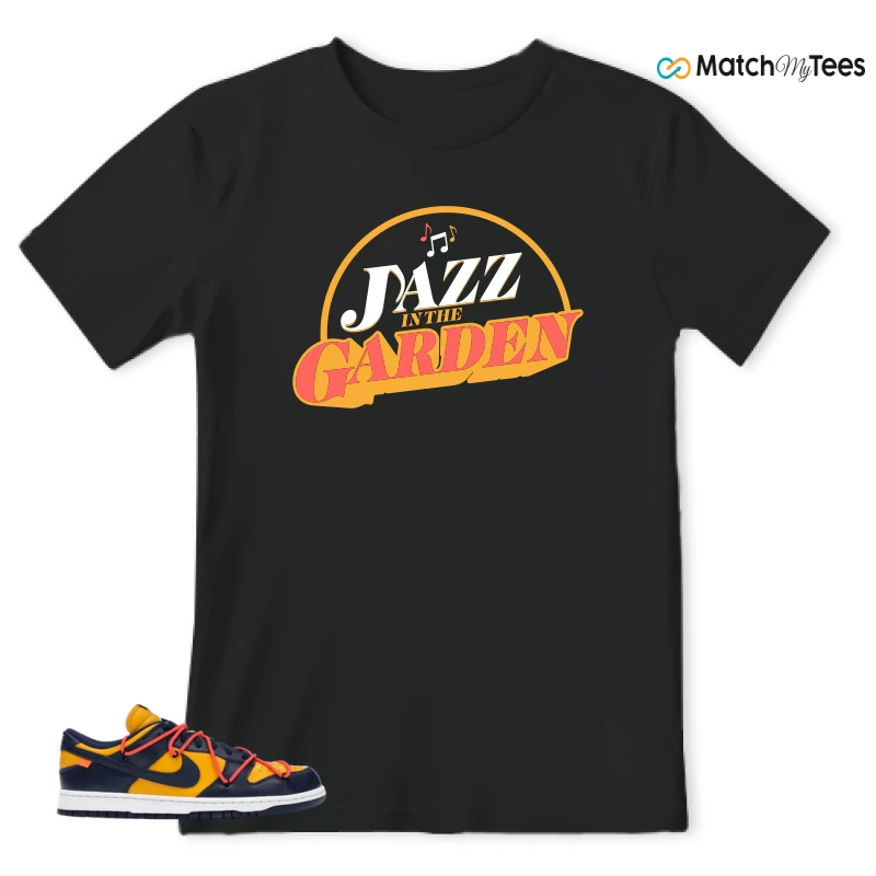 NIKE DUNK LOW OFF-WHITE UNIVERSITY GOLD SNEAKER Matching Tees t-shirt