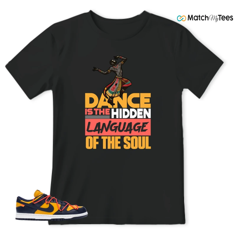 NIKE DUNK LOW OFF-WHITE UNIVERSITY GOLD SNEAKER Matching Tees t-shirt