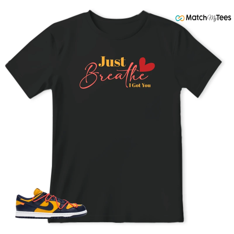 NIKE DUNK LOW OFF-WHITE UNIVERSITY GOLD SNEAKER Matching Tees t-shirt