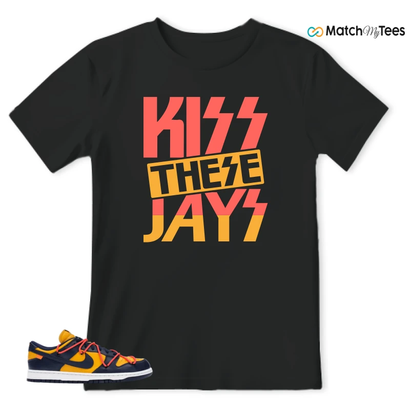 NIKE DUNK LOW OFF-WHITE UNIVERSITY GOLD SNEAKER Matching Tees t-shirt