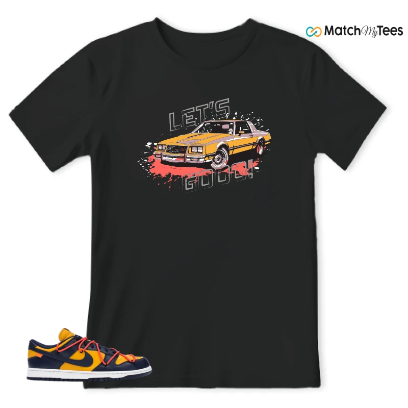 NIKE DUNK LOW OFF-WHITE UNIVERSITY GOLD SNEAKER Matching Tees t-shirt