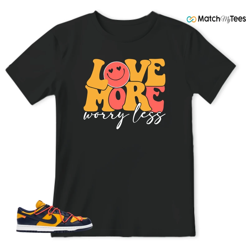 NIKE DUNK LOW OFF-WHITE UNIVERSITY GOLD SNEAKER Matching Tees t-shirt
