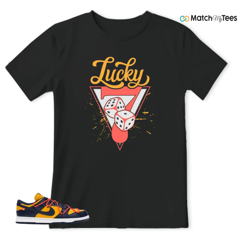 NIKE DUNK LOW OFF-WHITE UNIVERSITY GOLD SNEAKER Matching Tees t-shirt