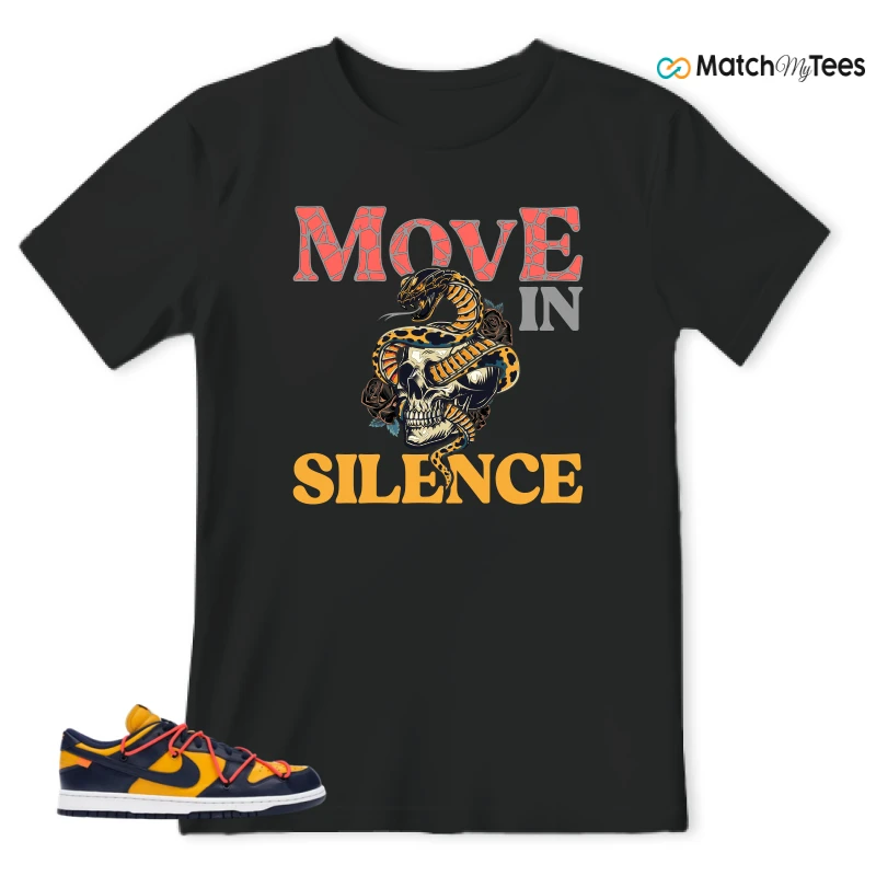 NIKE DUNK LOW OFF-WHITE UNIVERSITY GOLD SNEAKER Matching Tees t-shirt