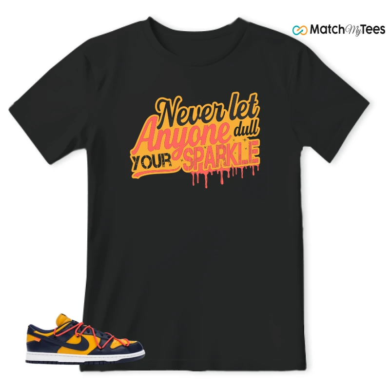 NIKE DUNK LOW OFF-WHITE UNIVERSITY GOLD SNEAKER Matching Tees t-shirt