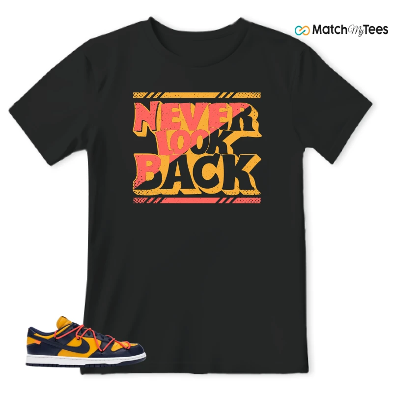 NIKE DUNK LOW OFF-WHITE UNIVERSITY GOLD SNEAKER Matching Tees t-shirt