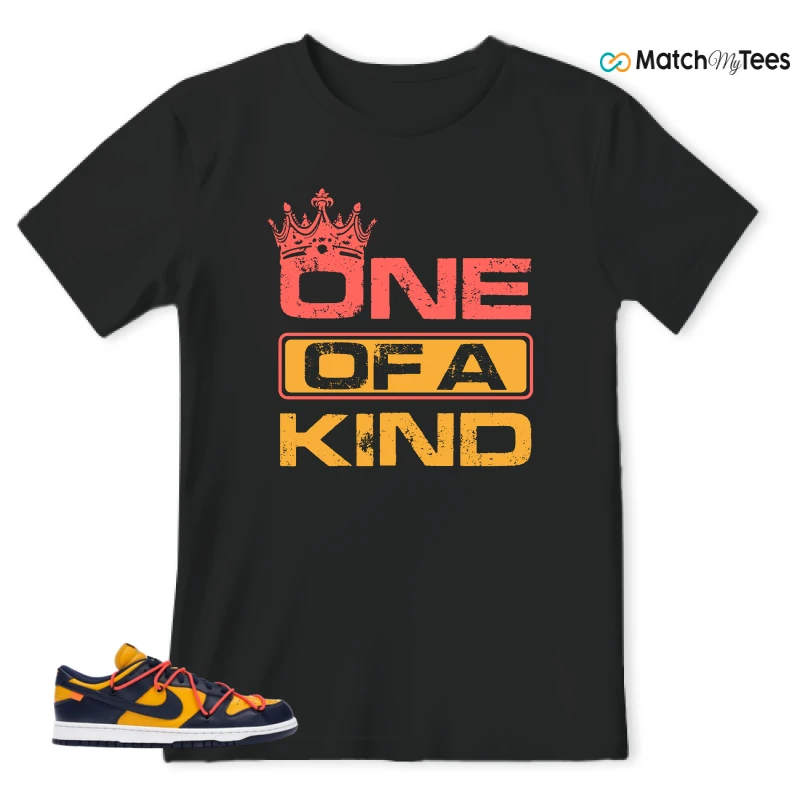 NIKE DUNK LOW OFF-WHITE UNIVERSITY GOLD SNEAKER Matching Tees t-shirt