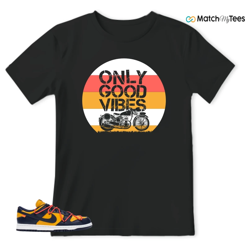NIKE DUNK LOW OFF-WHITE UNIVERSITY GOLD SNEAKER Matching Tees t-shirt