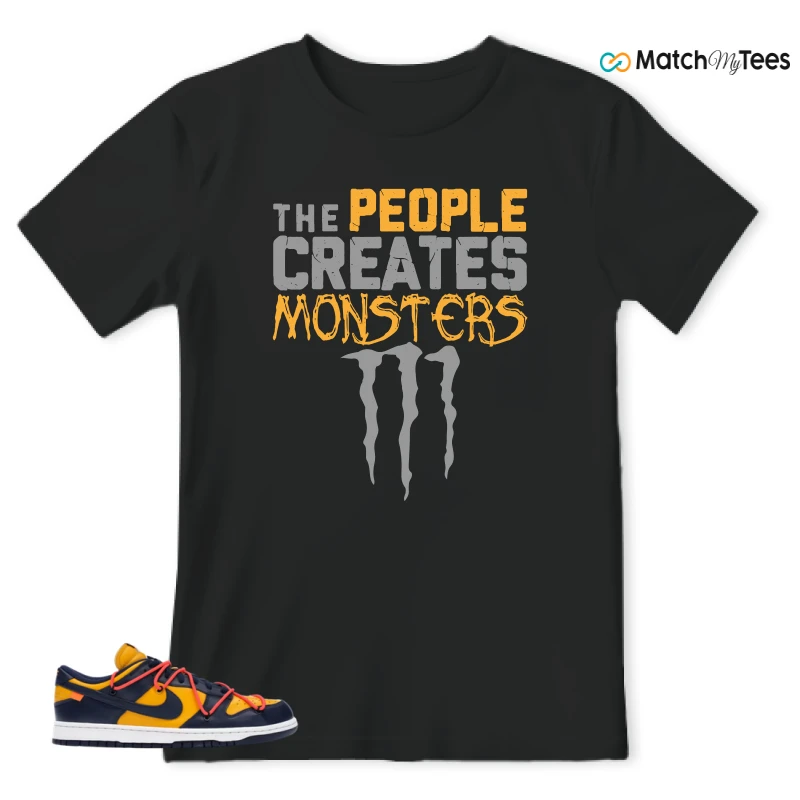 NIKE DUNK LOW OFF-WHITE UNIVERSITY GOLD SNEAKER Matching Tees t-shirt