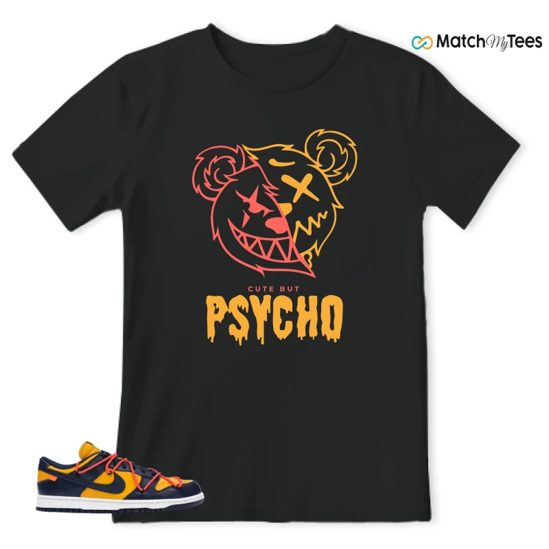 NIKE DUNK LOW OFF-WHITE UNIVERSITY GOLD SNEAKER Matching Tees t-shirt
