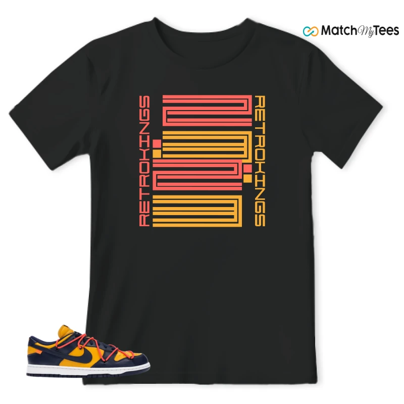 NIKE DUNK LOW OFF-WHITE UNIVERSITY GOLD SNEAKER Matching Tees t-shirt