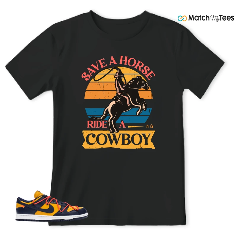 NIKE DUNK LOW OFF-WHITE UNIVERSITY GOLD SNEAKER Matching Tees t-shirt