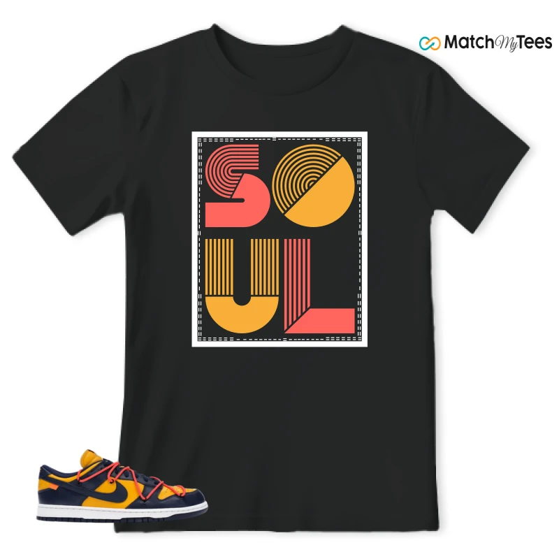 NIKE DUNK LOW OFF-WHITE UNIVERSITY GOLD SNEAKER Matching Tees t-shirt