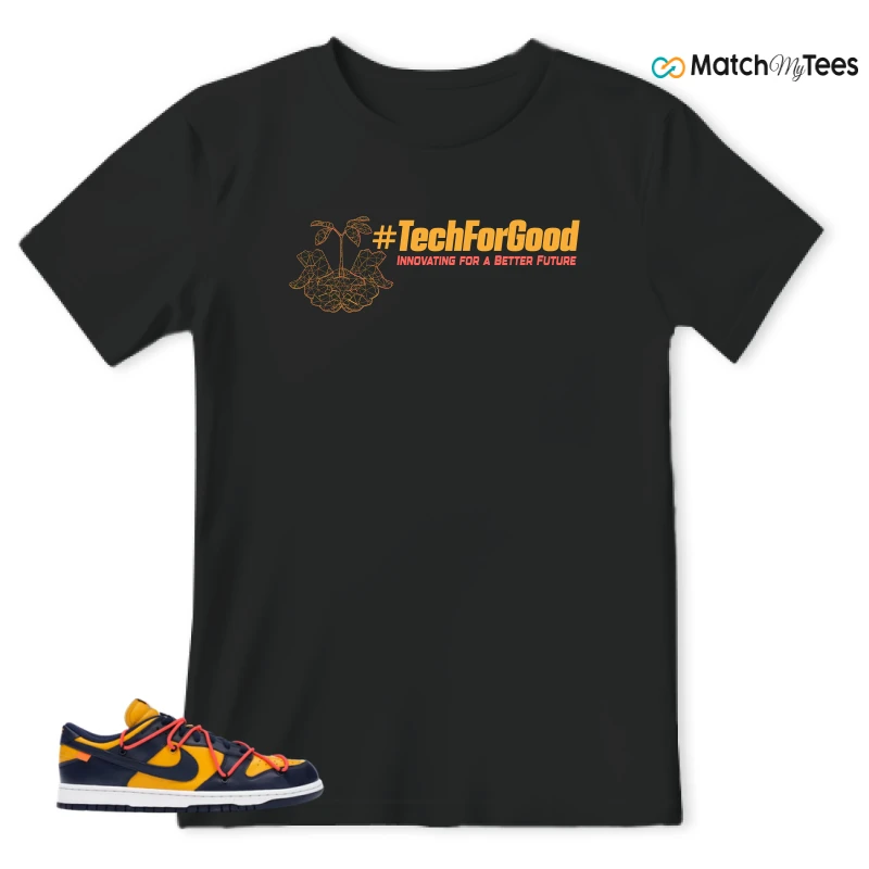 NIKE DUNK LOW OFF-WHITE UNIVERSITY GOLD SNEAKER Matching Tees t-shirt