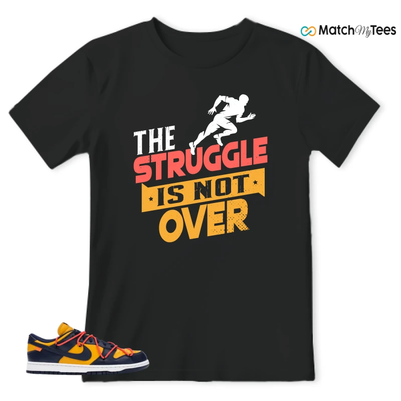 NIKE DUNK LOW OFF-WHITE UNIVERSITY GOLD SNEAKER Matching Tees t-shirt